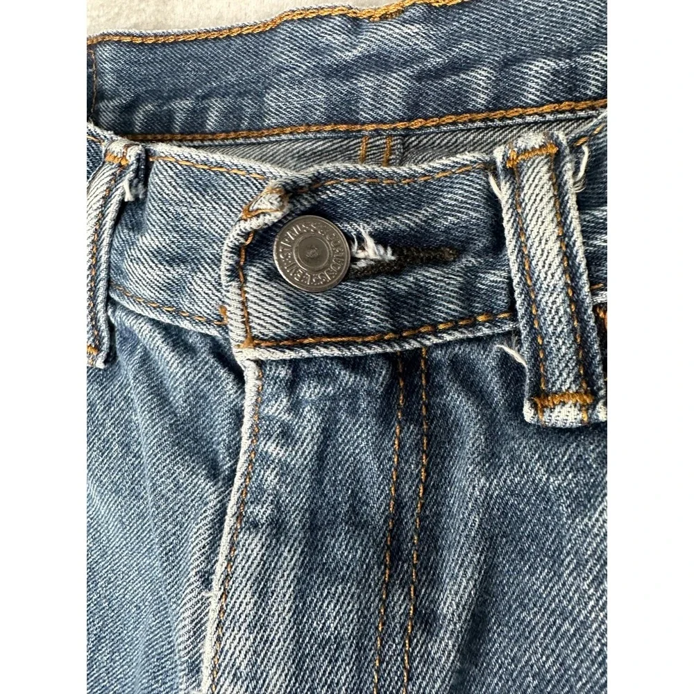 Levi's 505 Jeans Men's 34x29 Blue Cotton Regular Fit Medium Wash Straight Leg